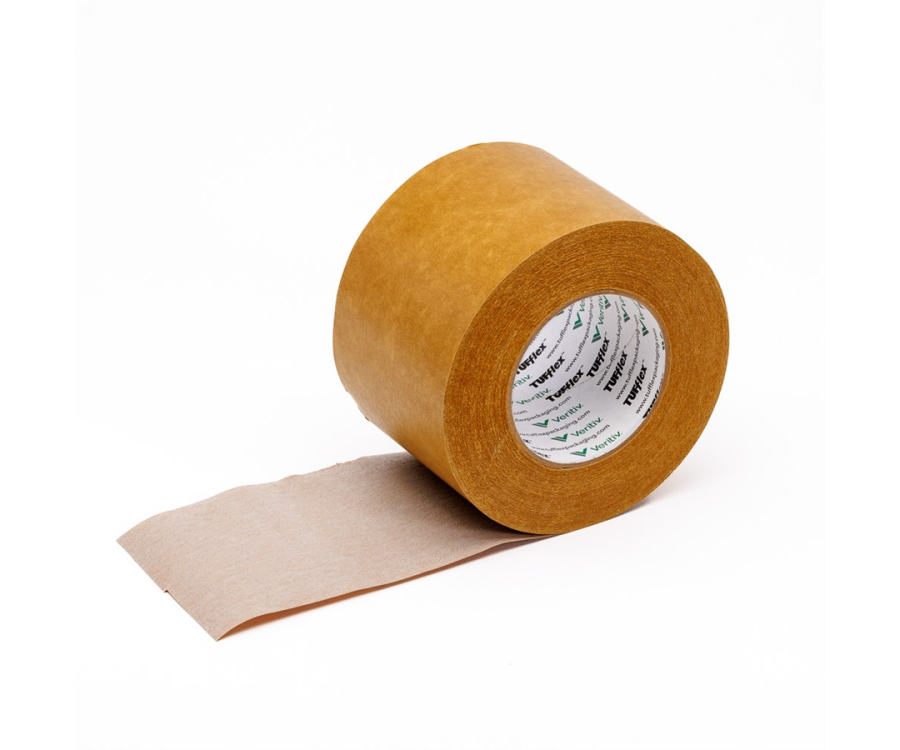 TUFflex 7.2 mil. Brown Superior Performance Flatback Tape Roll (96 mm. x 54.8 m., 12 RL/CS)